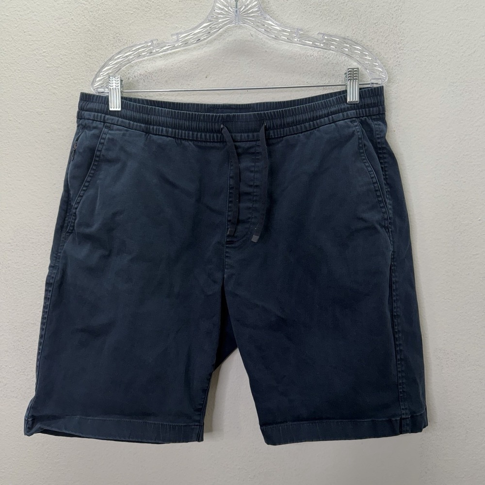 Abercrombie & Fitch Cotton Blend Pull On Shorts Men XL Blue Stretch Drawstring